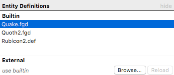 Entity definition editor